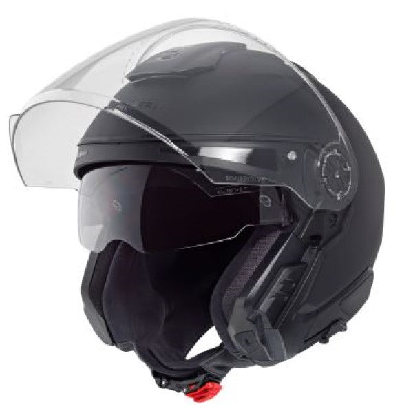 Casque de Moto Modulaire J2 Schuberth Noir, ouvert