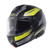 Casque de Moto Modulaire CONCEPT Graphic Schuberth Gris/Jaune, vue 3/4