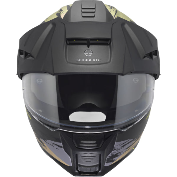 Casque de Moto Modulaire E2 Graphic Trail Schuberth Vert, de face