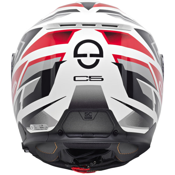 Casque de Moto Modulaire C5 Graphic Zenith Schuberth Rouge/Gris, arrière
