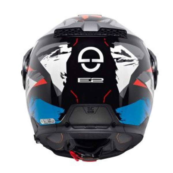 Casque de Moto Modulaire E2 Graphic Trail Schuberth Bleu, arrière