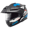 Casque de Moto Modulaire E2 Graphic Trail Schuberth Bleu, vue 3/4