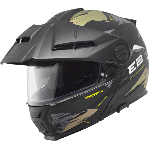 Casque de Moto Modulaire E2 Graphic Trail Schuberth Jaune,3/4