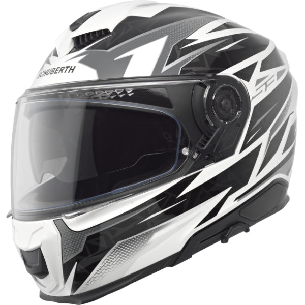 Casque de Moto Intégral S3 Thunder Schuberth Blanc, vue 3/4