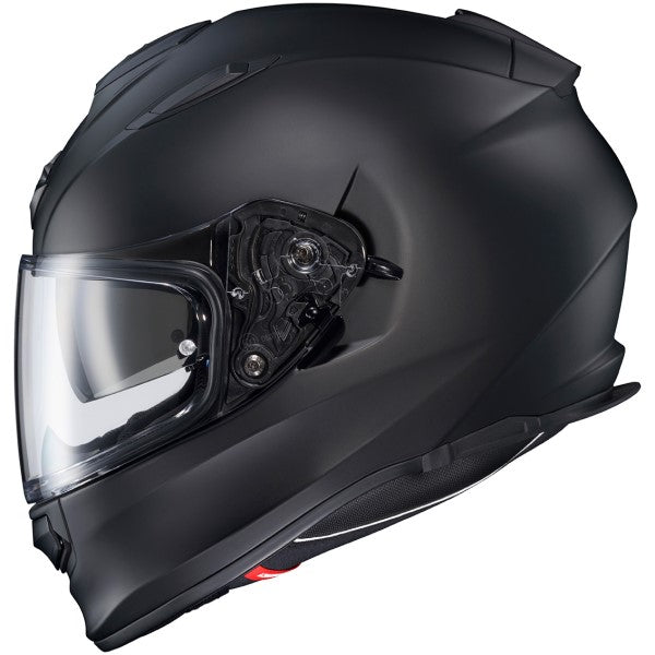 Casque Intégral de Moto Ryzer Solid Noir Mat de droite