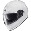 Casque Intégral de Moto Ryzer Solid Blanc incliné de face