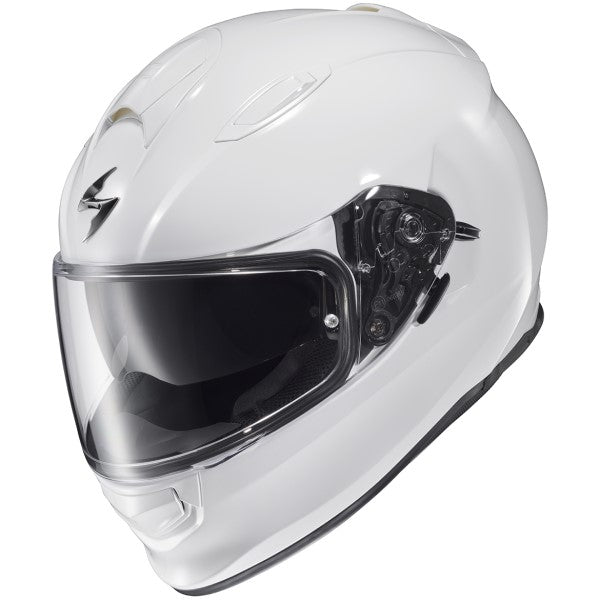 Casque Intégral de Moto Ryzer Solid Blanc incliné de face