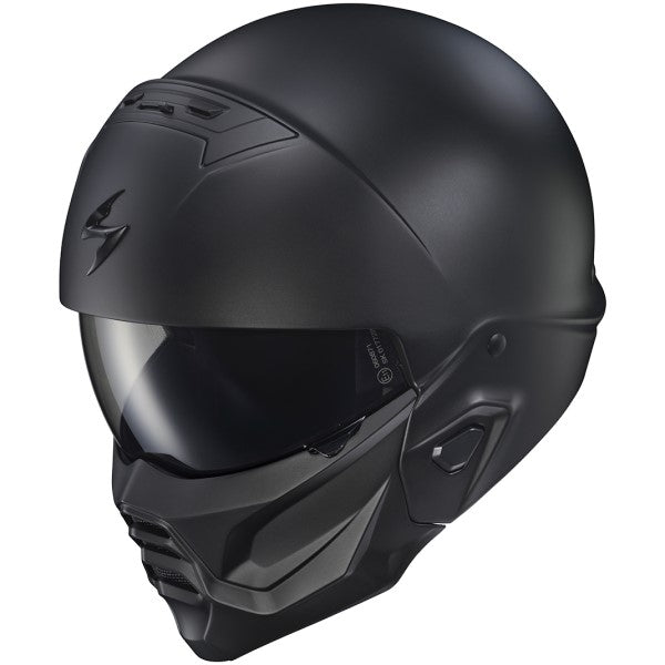 Casque Ouvert de Moto Covert 2 Solid Noir Mat