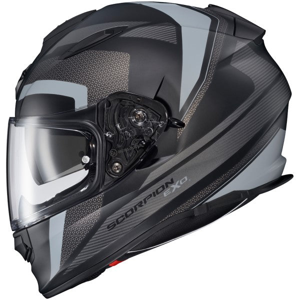 Casque Intégral de Moto Ryzer Evolution Gris/Noir de droite