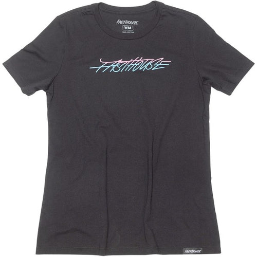 T-Shirt Shadow Palms Femme Noir/Rose/Bleu de face