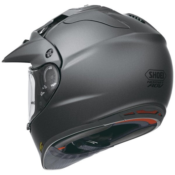 Casque Aventure Hornet X2 Solid Gris Mat incliné de dos