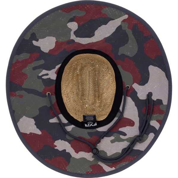 Chapeau de Paille Shoreside Junior FXR rouge et camo intérieur