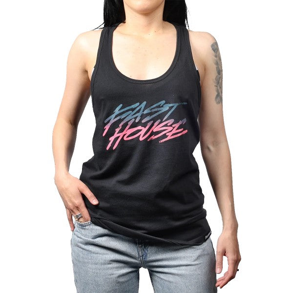 Camisole Sound Check Femme Noir/Rose/Bleu essayage de face