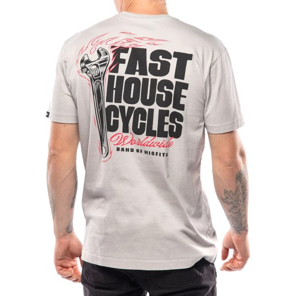 T-Shirt Spanner Gris Clair essayage de dos