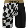Boxer PSD Speed Check Noir/Blanc/Jaune de face