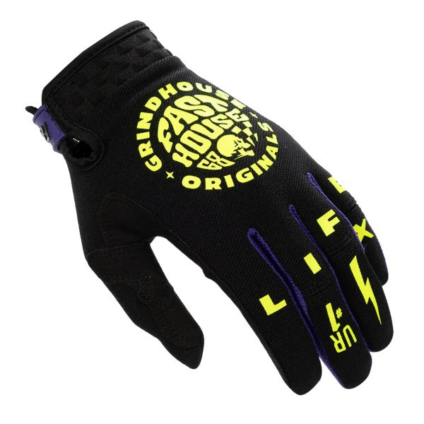 Gants de Motocross Speed Style Atomic/Fasthouse/haute visibilité noir/gauche