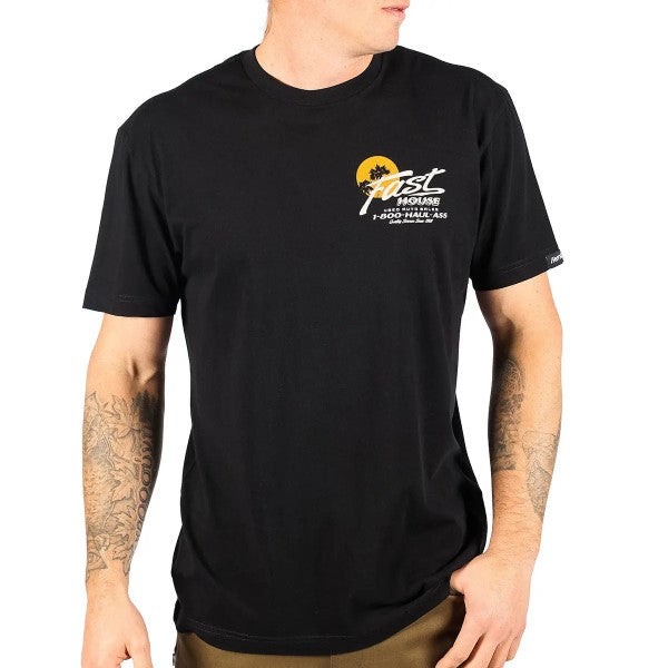 T-Shirt Sunset/Fasthouse/noir, de face