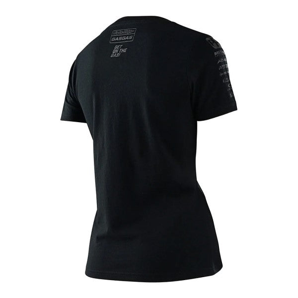 T-Shirt TLD GasGas Team Femme Noir, de dos