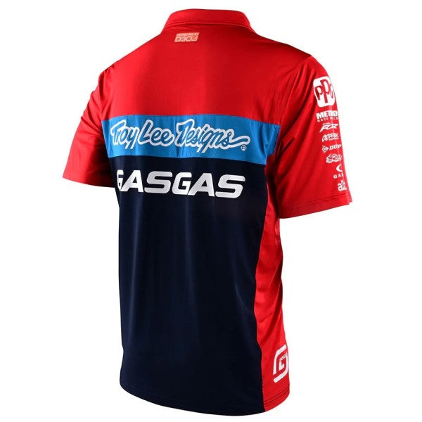 T-Shirt Pit TLD GasGas Team Bleu, de dos