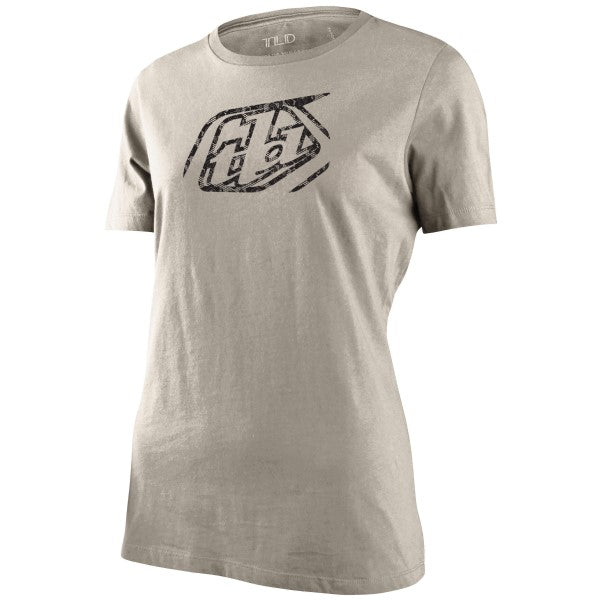 T-Shirt Cropped Badge Femme Troy Lee Designs Blanc