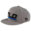 Casquettes Flat Bill Snapback Speed/ Gris, le côté face