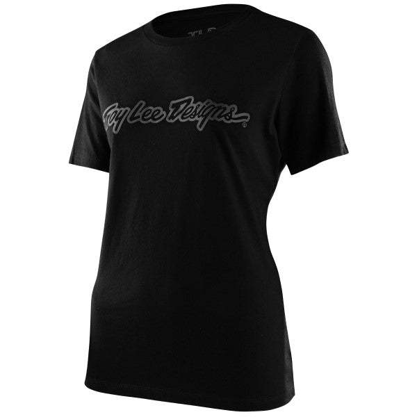 T-Shirt Signature Femme Troy Lee Designs Noir