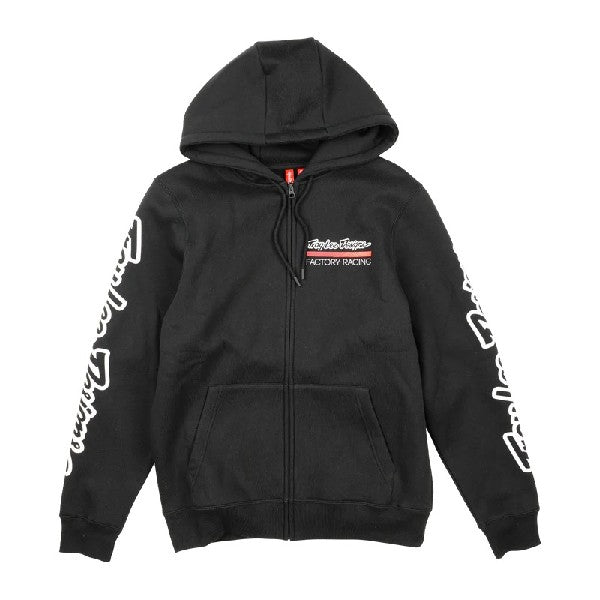 Coton Ouaté Factory Racing Zip Up Noir/Rouge, de face