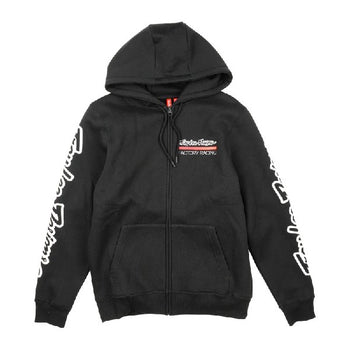 Coton Ouaté Factory Racing Zip Up Noir/Rouge, de face