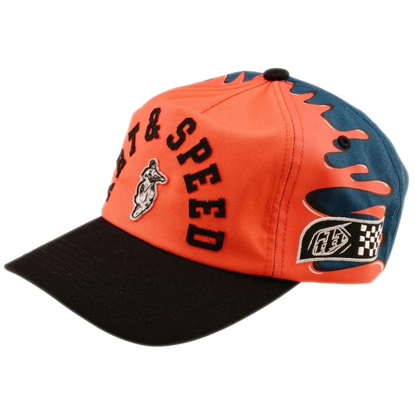 Casquette Snapback Curved Finish Line Orange/Bleu de face