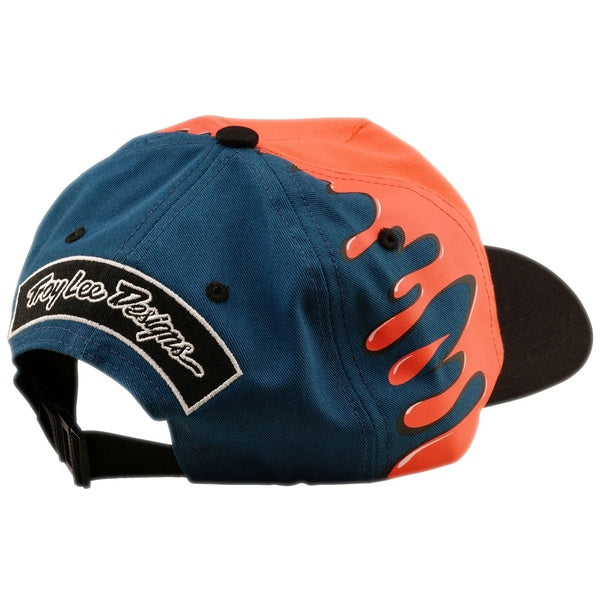 Casquette Snapback Curved Finish Line Orange/Bleu de dos