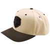 Casquette Snapback Curved Imprint Blanc/Noir de face