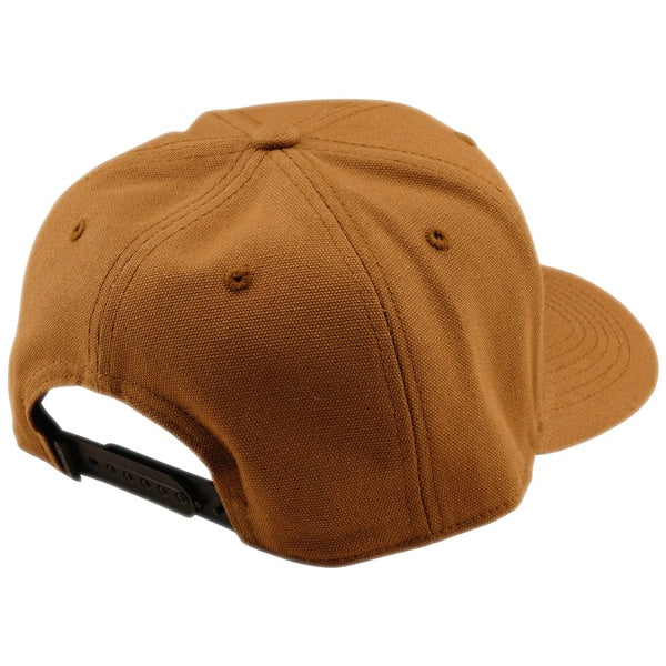 Casquette Snapback Curved Imprint Brun de dos
