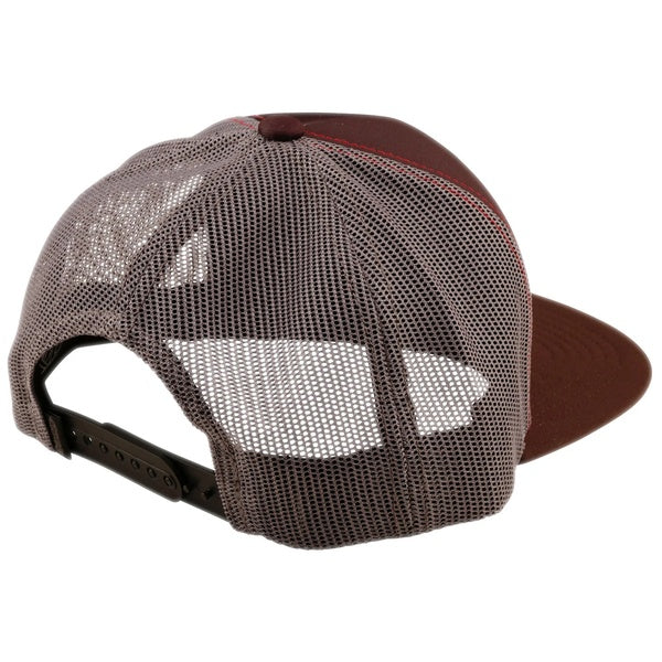 Casquettes Trucker Snapback Peace Out Troy Lee Designs gris et brun, arrière