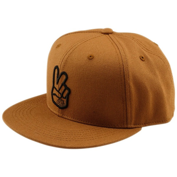 Casquette à Visière Plate Peace Troy Lee Designs brun, avant