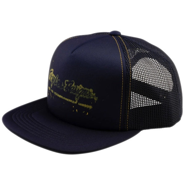 Casquette Trucker Snapback Repeat Noir/Bleu de face