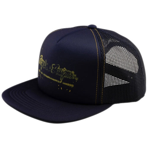Casquette Trucker Snapback Repeat Noir/Bleu de face