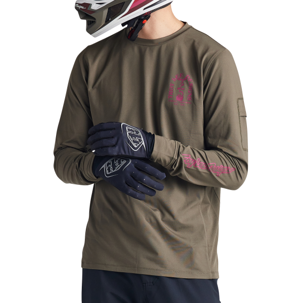 Chandail de Vélo TLD Ruckus Fangs Olive Modèle Gants