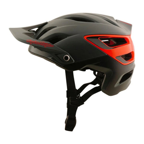 Casque Ouvert de vélo A3 Uno Steel Blue/troylee/noir rouge gris de gauche
