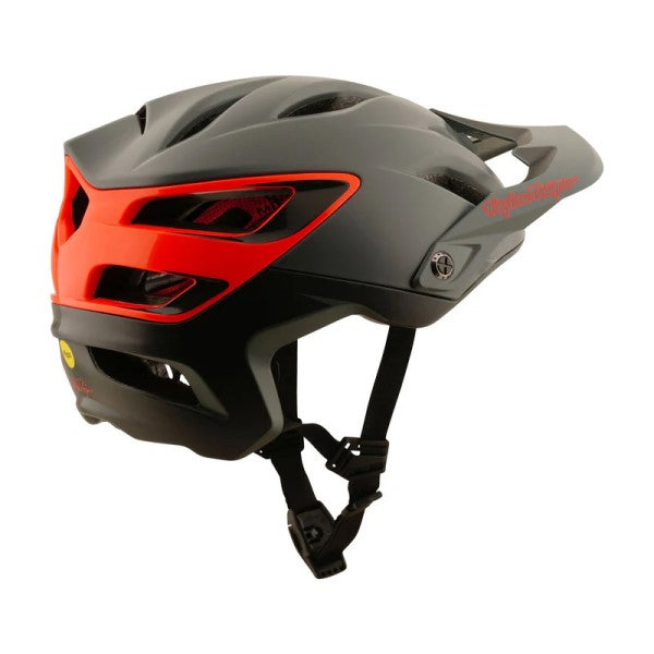 Casque Ouvert de vélo A3 Uno Steel Blue/troylee/noir rouge gris de droite