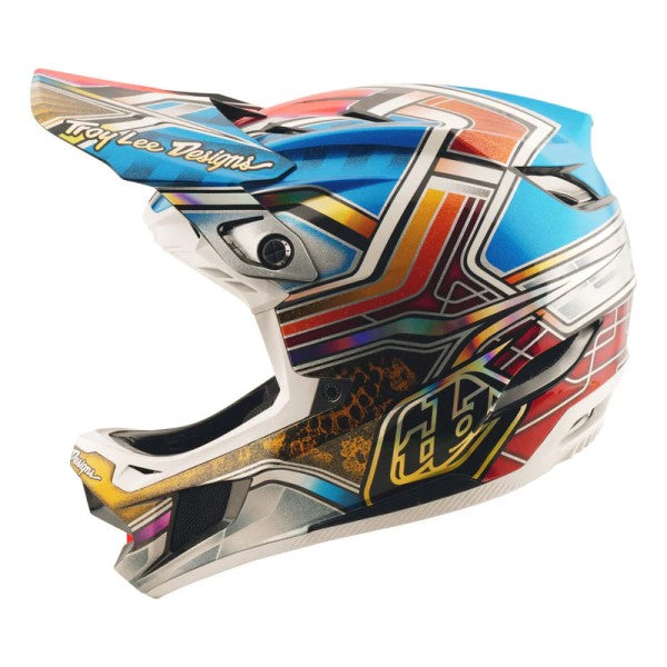 Casque Intégral de Vélo D4 Carbon Lowrider/troylee/bleu multicolor de droite