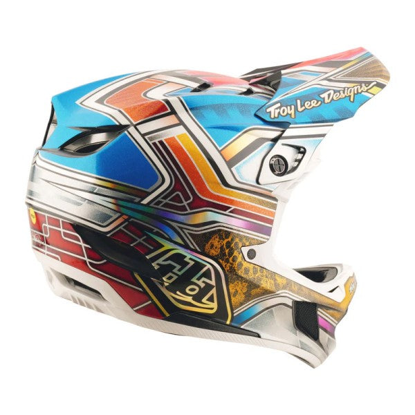 Casque Intégral de Vélo D4 Carbon Lowrider/troylee/bleu multicolor de droite