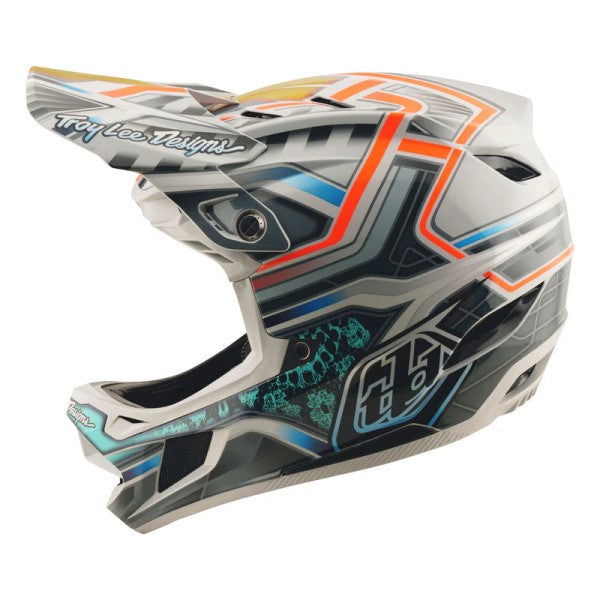 Casque Intégral de Vélo D4 Composite Lowrider/troylee/gris de gauche