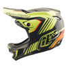 Casque de Motocross D4 Polyacrylite Qualifer Noir/Jaune, côté gauche
