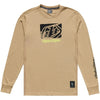 Maillot de Vélo Skyline Ride Scrubbed Manches Longues Beige de face