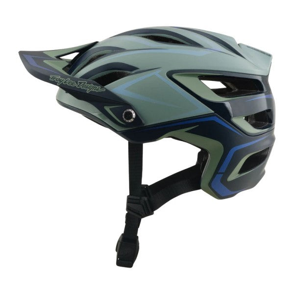 Casque Ouvert de Vélo A3 Pin/troylee/vert gris de gauche