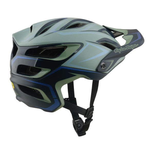 Casque Ouvert de Vélo A3 Pin/troylee/vert gris de droite