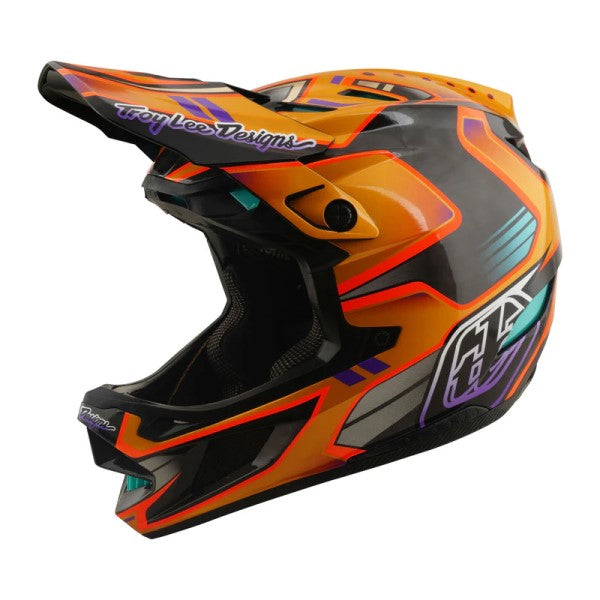 Casque Intégral de Vélo D4 Carbon Crest/Troylee/or de gauche