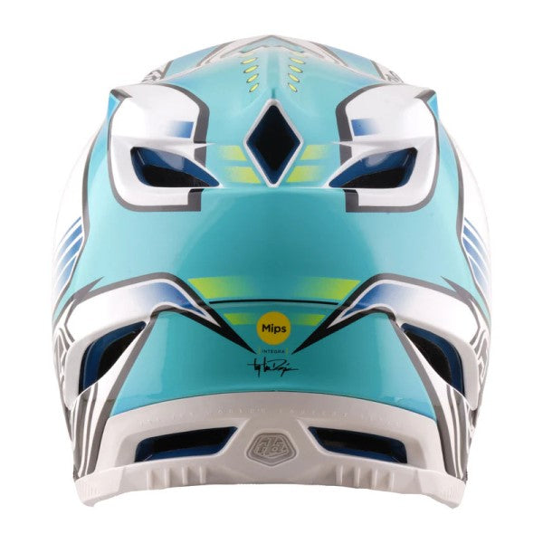 Casque Intégral de Vélo D4 Composite Crest/troylee/turquoise arrière