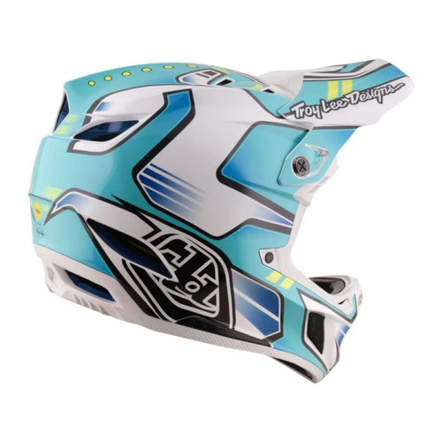 Casque Intégral de Vélo D4 Composite Crest/troylee/turquoise de droite