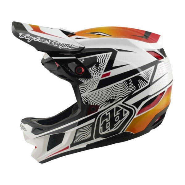 Casque Intégral de Vélo D4 Composite Lined up/Troylee/blanc noir de gauche